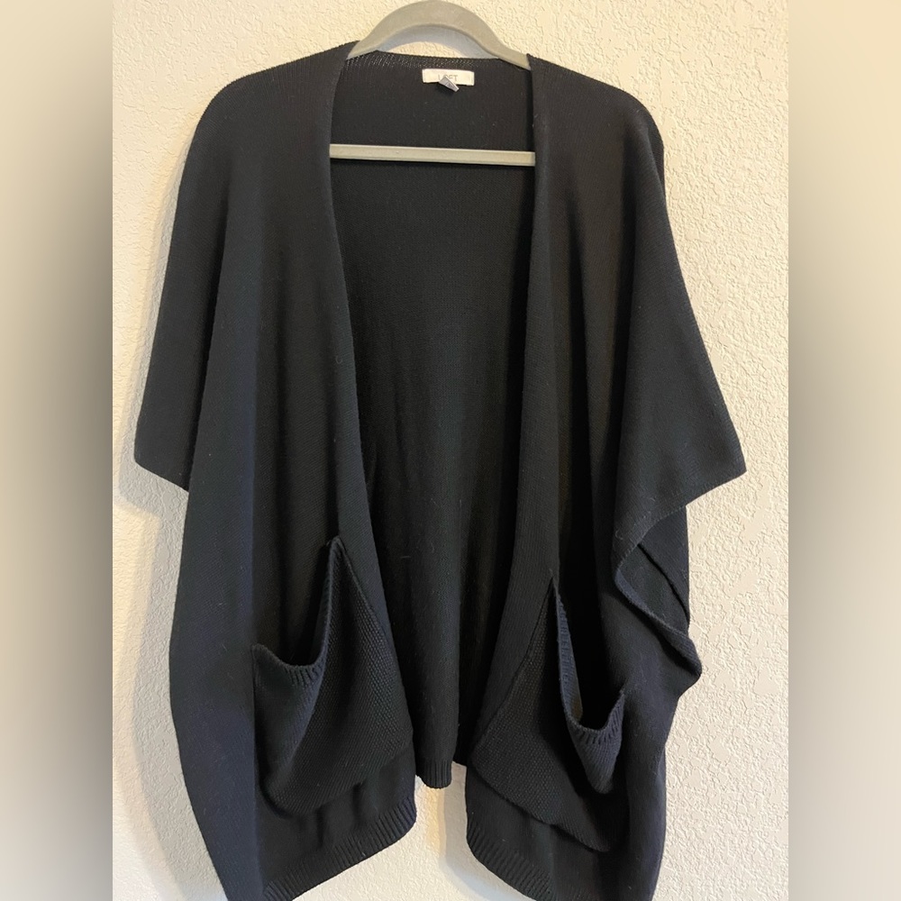 Black poncho like sweater